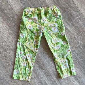 Lilly Pulitzer White Label Girls 6X Capri Pants Floral Daisy Preppy Butterfly